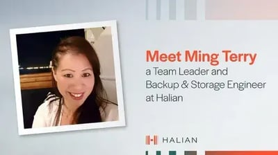 Faites la connaissance de Ming Terry - une cheffe d'équipe et ingénieur en sauvegarde et stockage chez Halian.